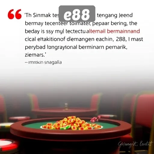 Testimoni Pemain Mengenai Pengalaman Bermain di e88